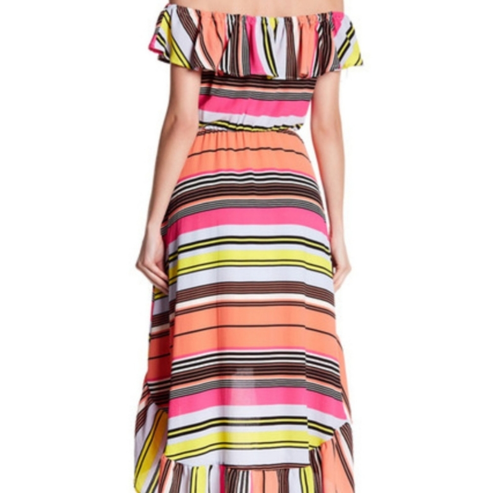 Charles Henry Off-Shoulder Ruffle Dress - Picture 4 of 7